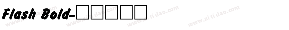 Flash Bold字体转换